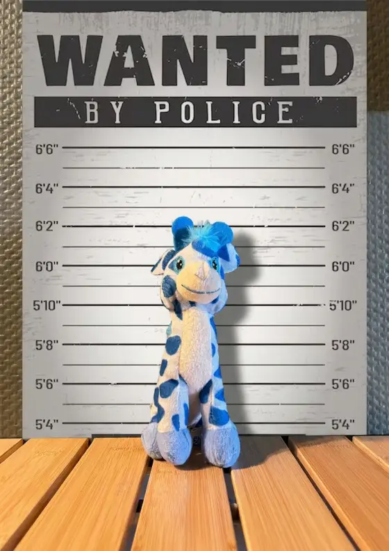 Arrestfoto: Giraff