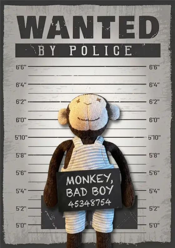 Arrestfoto: Ape (?)